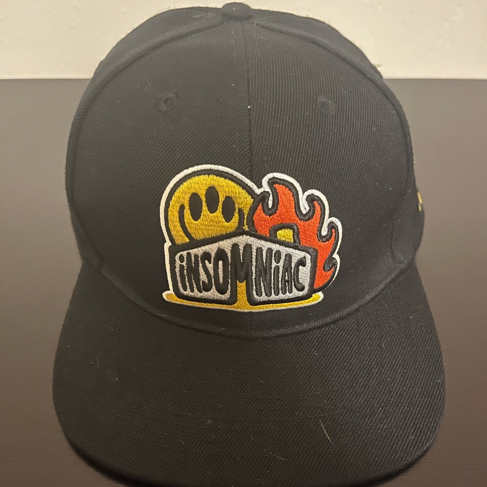 Black and Yellow Snapback Hat with Disco Mice Patch